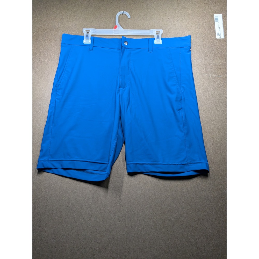Psycho Bunny Mens Blue Golf Shorts Size 36 Performance Stretch Embroidered Logo